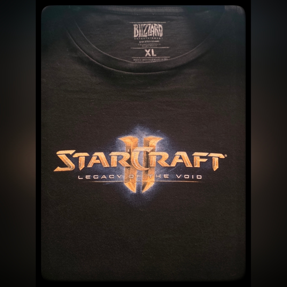 ** SOLD ** Vintage StarCraft Legacy of the Void Black T-Shirt, Size XL - Picture 3 of 6